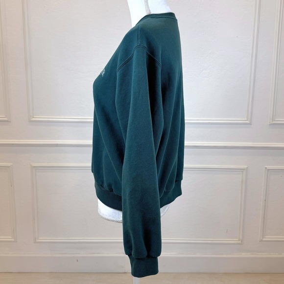 Hollister Crewneck Sweatshirt Dark Green Long Sleeve Size Small - Picture 6 of 14